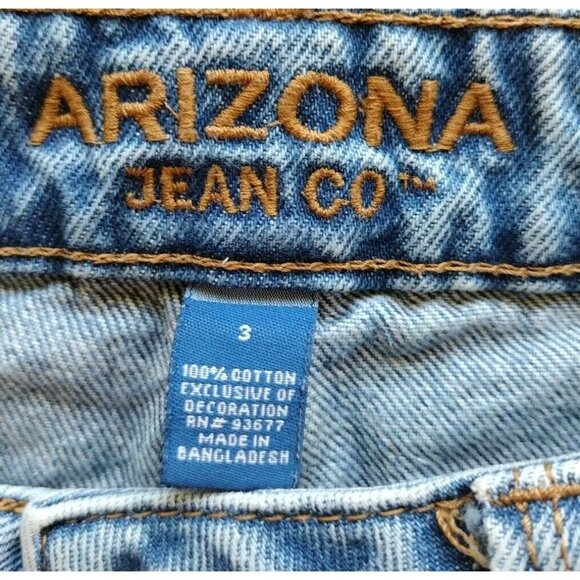 Arizona Shorts 3 Juniors Distressed Raw Cuff Pockets Summer - Picture 3 of 8